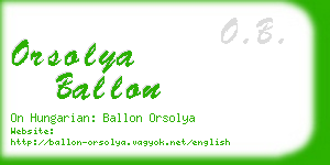 orsolya ballon business card